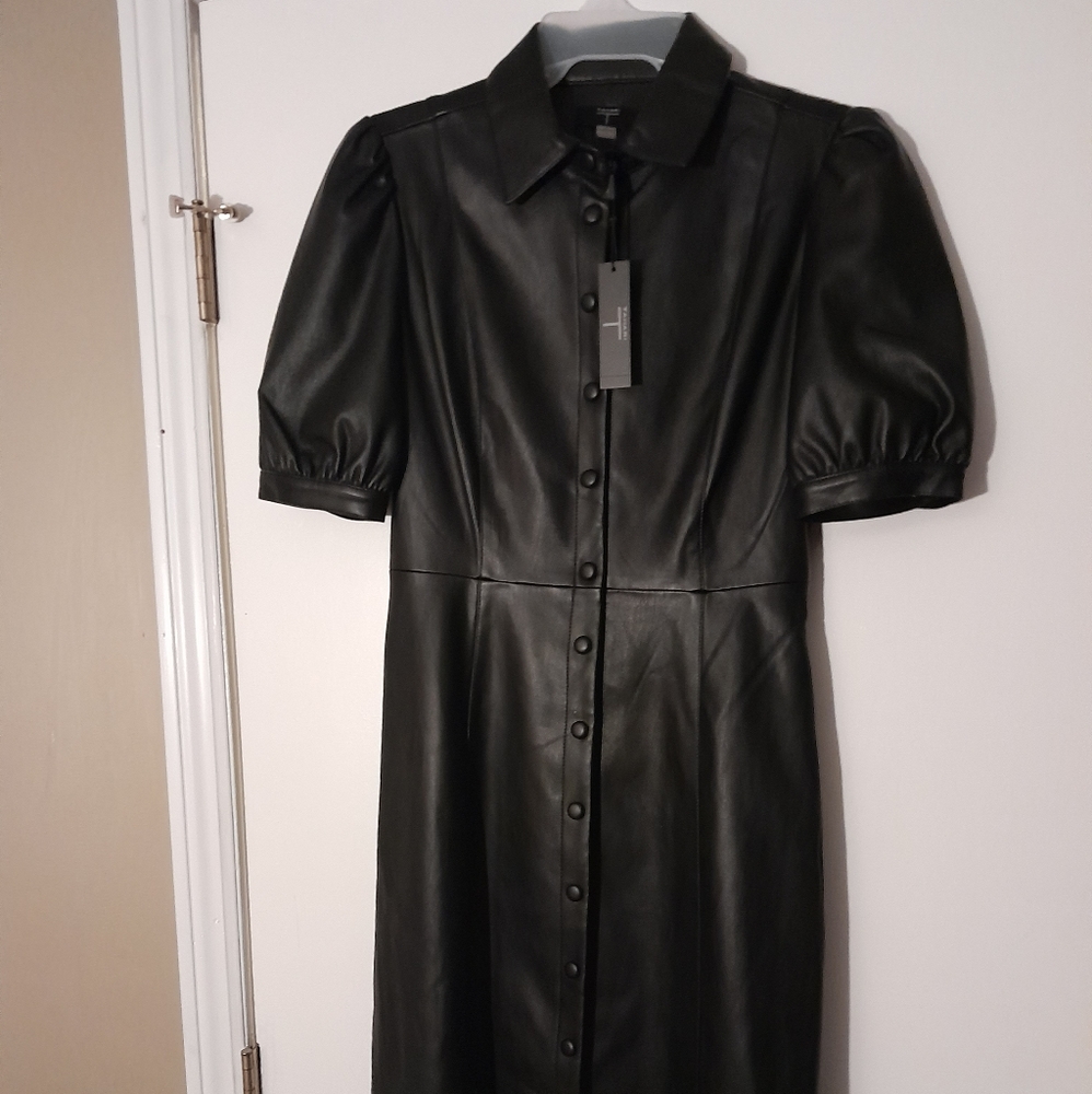 Tahari Faux Leather Dress - Size 6